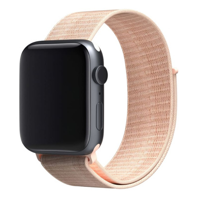 Ремешок для Apple Watch 42/44 мм "Нейлон" Бежево-розовый