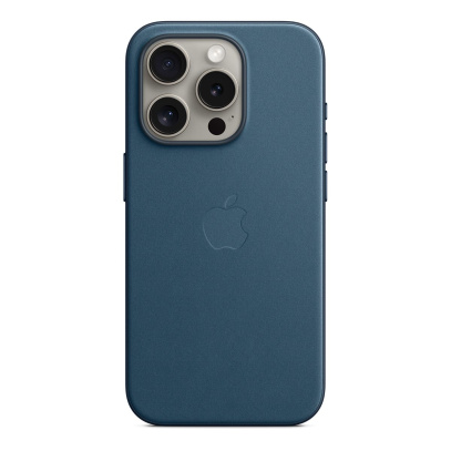 Чехол Кожаный Apple iPhone 15 Pro с MagSafe Blue, синий