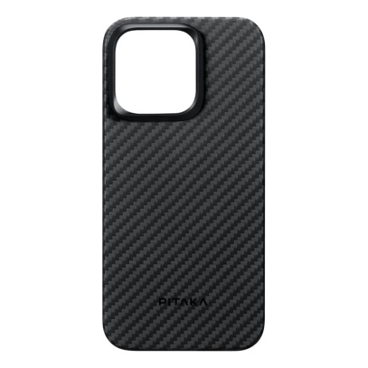 Чехол для iPhone 15 Pro Pitaka MagEZ Case 4 кевлар (арамид) (KI1501P) Черно-серый