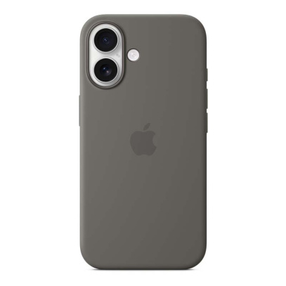 Чехол для iPhone 16 Silicone Case Gray, серый