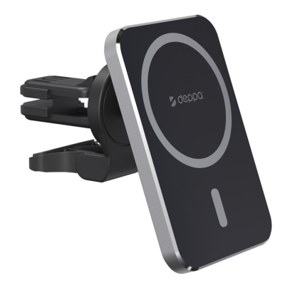Автомобильный держатель Deppa Mage Safe Qi для iPhone, магнитный (55185) Черный