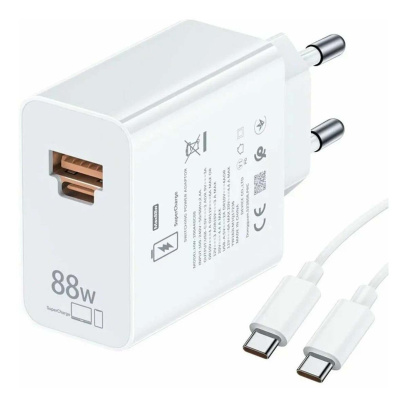 Зарядное устройство Huawei Super Charger PD Adapter 88Вт USB-A + USB Type-C Белый