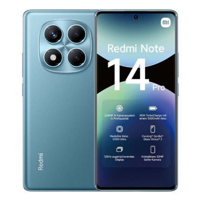 Xiaomi Redmi Note 14 Pro 12/256Gb Ocean Blue, голубой