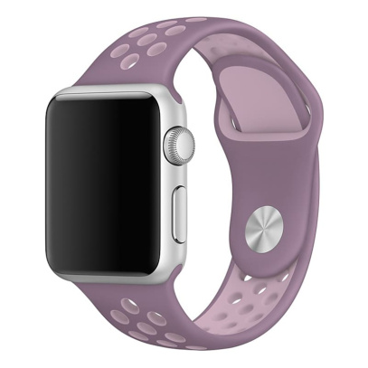 Ремешок Nike+ "Silicone Sport Band" Apple Watch 42/44 мм Фиолетово-бежевый