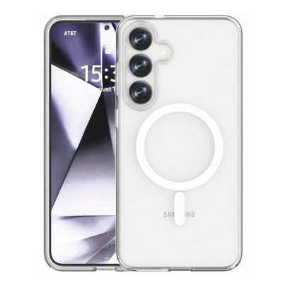 Чехол для Samsung S24 Plus/S25 Plus с MagSafe, Прозрачный