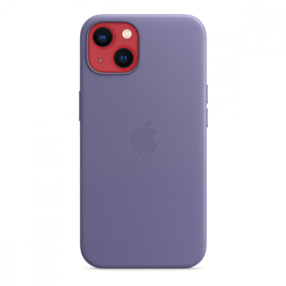 Чехол Leather Case MagSafe для Apple iPhone 13, кожа, «сиреневая глициния»