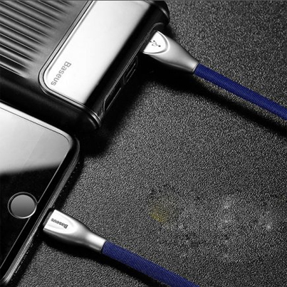 USB кабель Baseus Zinc alloy Cable разъём Lightning Синий