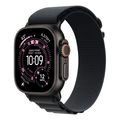 Apple Watch Ultra 3 (2025), 49 мм корпус из титана цвета «Black», ремешок Alpine Loop размера S цвета «Black»