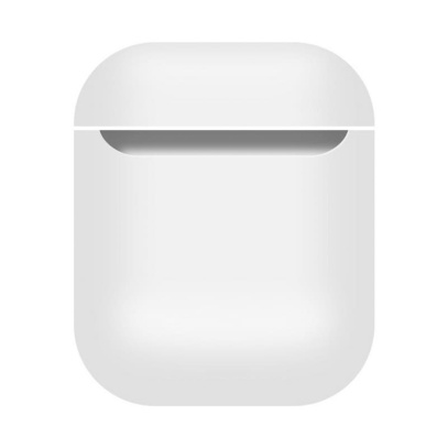 Чехол для Apple AirPods 1/2 Silicone Case White, белый