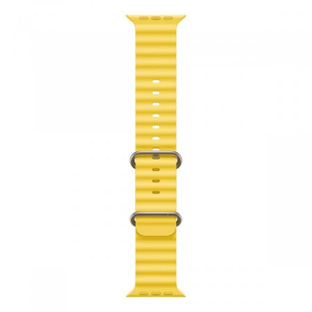 Apple Watch Ultra, 49 мм корпус из титана цвета «Natural», ремешок Ocean Band цвета «Yellow»