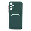 Чехол для Samsung A55 5G Silicone case с cardslot Зеленый