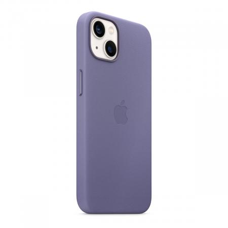 Чехол Leather Case MagSafe для Apple iPhone 13, кожа, «сиреневая глициния»