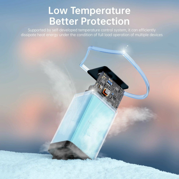 Зарядное устройство WiWU Vyvylabs Gan Fast Charger 65Вт USB-A + 2 USB Type-C (GAN65EU-WH) Белый