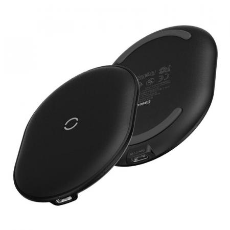 Беспроводное зарядное устройство Baseus Cobble Wireless Quick Charger 15W (WXYS-01) Black, черный