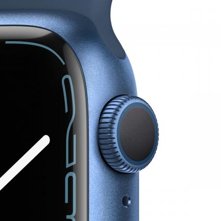 Apple Watch Series 7, 41 мм корпус из алюминия синего цвета,  спортивный ремешок «синий омут»