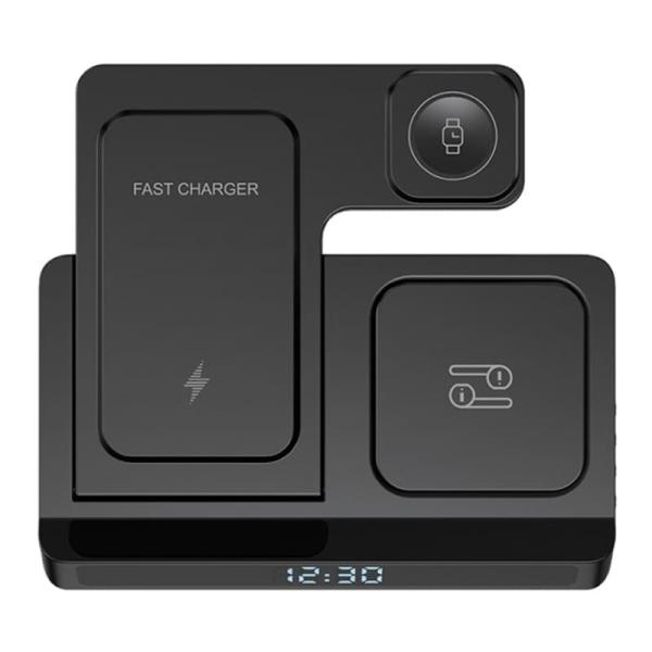 Беспроводное зарядное устройство WiWU Power Air 5в1 Wireless Charger (Wi-W006) Black, чёрный