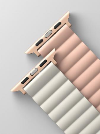 Ремешок UNIQ для Apple Watch 42/44/45/49 мм Revix reversible Magnetic (45MM-REVPNKBEG) Розовый/Бежевый