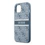 Чехол Guess для iPhone 13 PU 4G Stripe printed logo Hard (GUHCP13M4GDBL) Синий