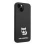 Чехол Karl Lagerfeld для iPhone 14 Silicone Black Case Black Camera Outline Choupette Body Logo (KLHCP14SSLCTBK) Черный