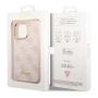 Чехол Guess для iPhone 14 Pro CG Mobile PU 4G Script metal logo Hard (GUHCP14LHG4SHP) Розовый