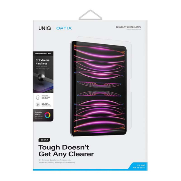 Стекло для iPad Air 13" (2024) UNIQ Clear HD +installer Pro (BL031-iPadAir13(2024)) Глянцевое