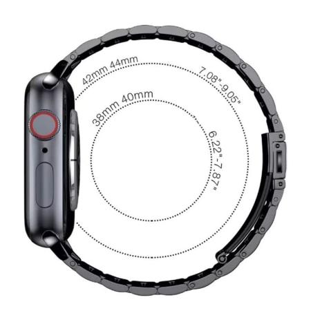 Блочный ремешок COTEetCI Block Stainless Steel для Apple Watch 42/44 мм Black, черный