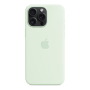 Чехол Silicone Case для Apple iPhone 15 Pro Max с MagSafe Light Mint, мятный