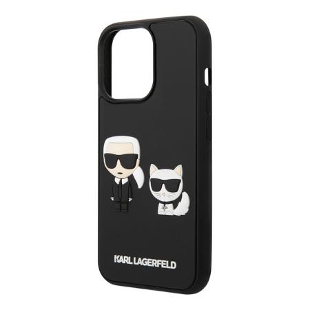 Чехол Karl Lagerfeld для iPhone 14 Pro 3D Rubber Karl and Choupette Hard (KLHCP14L3DRKCK) Черный