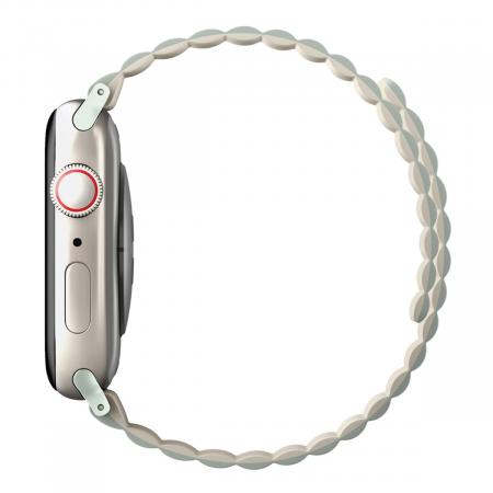 Ремешок UNIQ для Apple Watch 38/40/41 мм Revix reversible Magnetic (41MM-REVSAGBEG) Зеленый/Бежевый