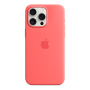Чехол Silicone Case для Apple iPhone 15 Pro Max с MagSafe Guava, розовый
