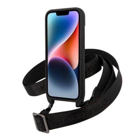 Чехол Karl Lagerfeld для iPhone 14 Plus Crossbody Saffiano Cradslot Hard (KLHCP14MSTKMK) Черный