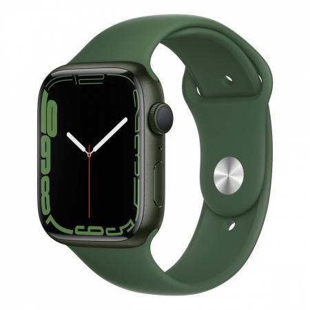 Apple Watch Series 7, 41 мм корпус из алюминия зеленого цвета, спортивный  ремешок «зелёный клевер»