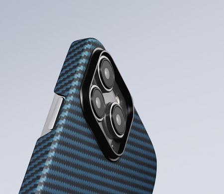 Чехол для iPhone 14 Pro Max Pitaka MagEZ Case 3 кевлар (арамид) (KI1408PM) Черно-синий