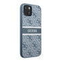Чехол Guess для iPhone 13 PU 4G Stripe printed logo Hard (GUHCP13M4GDBL) Синий
