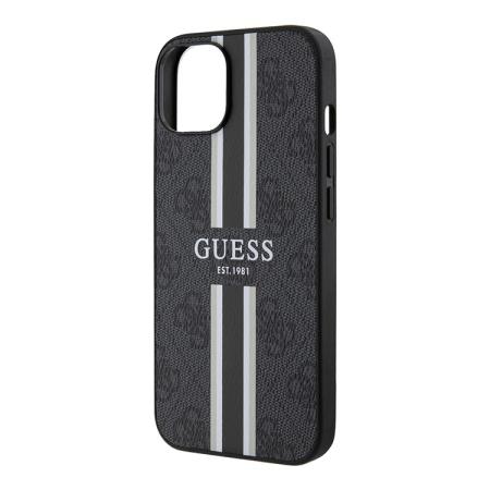 Чехол Guess для iPhone 13 с MagSafe PU 4G Stripes Hard (GUHMP13MP4RPSK) Черный