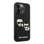 Чехол Karl Lagerfeld для iPhone 14 Pro 3D Rubber Karl and Choupette Hard (KLHCP14L3DRKCK) Черный