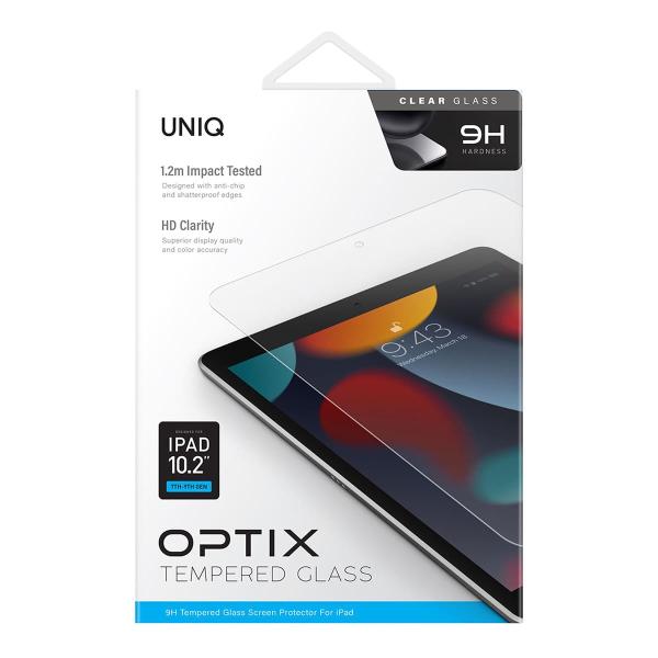 Стекло для iPad 10.2" (2019/21) UNIQ OPTIX (PD10.2-CLEAR) Глянцевое