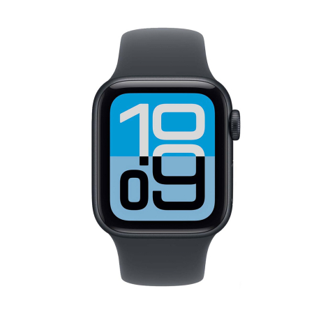 Apple Watch SE 3 (2025), 44 мм корпус из алюминия цвета «Midnight», ремешок Sport Band размера S/M цвета «Midnight»