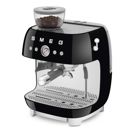 Кофемашина эспрессо со встроенной кофемолкой SMEG 50s style (EGF03BLEU) Чёрный