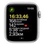 Apple Watch SE (2020), 44 мм корпус из алюминия серебристого цвета, спортивный ремешок цвета «синий омут»