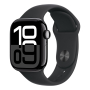 Apple Watch Series 10, 42 мм корпус из алюминия цвета «Jet Black», ремешок Sport Band размера S/M цвета «Black»