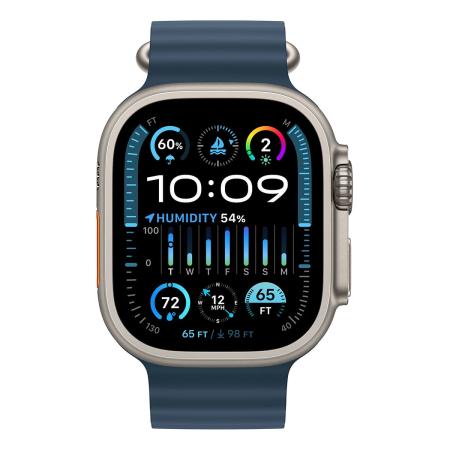 Apple Watch Ultra 2 (2023), 49 мм корпус из титана цвета «Natural», ремешок Ocean Band цвета «Blue»