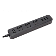 Удлинитель Xiaomi Mi Power Strip 3, 1,8 м, 10А / 2500 Вт, 3 розетки (XMCXB01QM) Черный