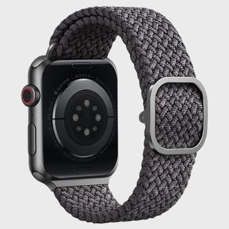 Ремешок UNIQ для Apple Watch 45/44/42 мм ASPEN Strap Braided (44MM-ASPGRY) Grey