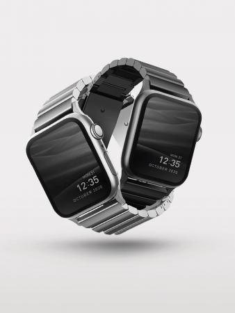 Ремешок UNIQ для Apple Watch 42/44/45 мм Strova Strap Link Steel (44MM-STRVBLK) Черный