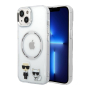 Чехол Karl Lagerfeld для iPhone 14 с MagSafe PC/TPU Karl & Choupette Hard Transparent (KLHMP14SHKCT) Прозрачный