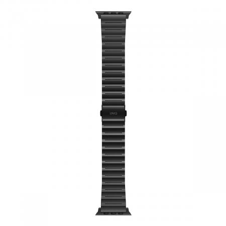Ремешок UNIQ для Apple Watch 42/44/45 мм Strova Strap Link Steel (44MM-STRVBLK) Черный
