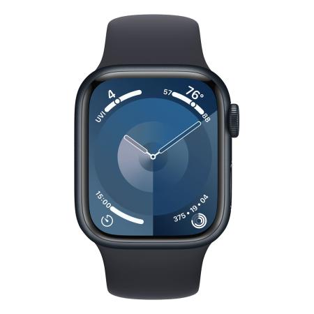Apple Watch Series 9, 41 мм корпус из алюминия цвета «Midnight», ремешок Sport Band размера S/M цвета «Midnight»