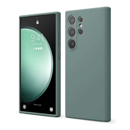 Чехол Silicone Cover для Samsung Galaxy S24 Ultra Темно-зеленый