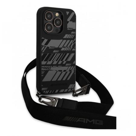 Чехол AMG для iPhone 14 Pro Max CG Mobile Liquid silicone Expressive graphic Hard + Ремешок (AMHCP14X2SSDK) Черный